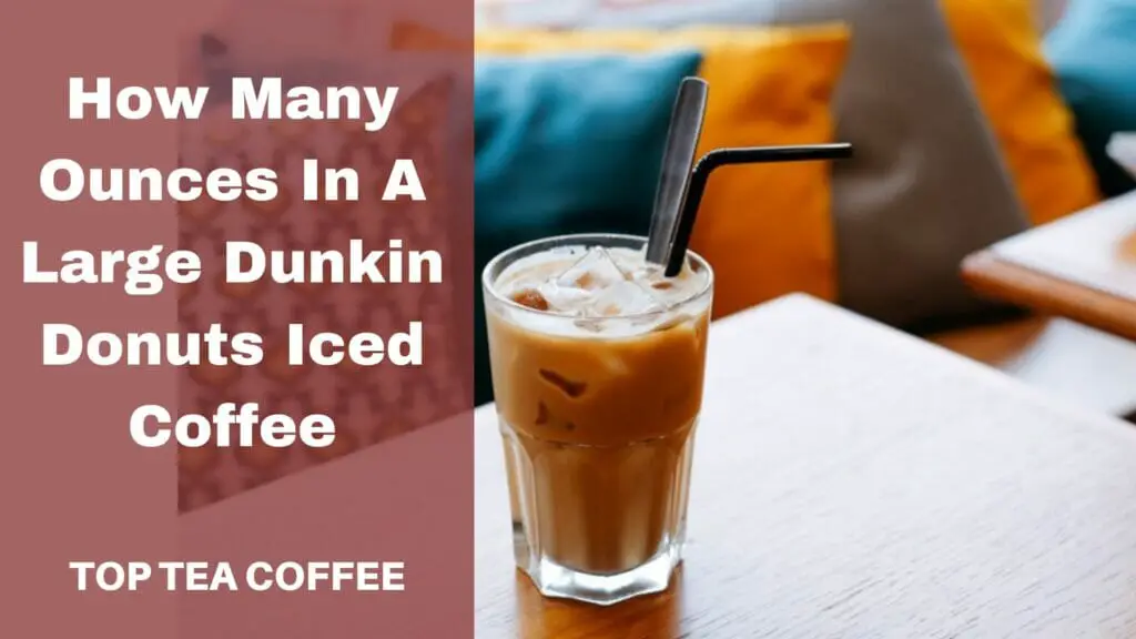 How many ounces in a large Dunkin Donuts Iced Coffee